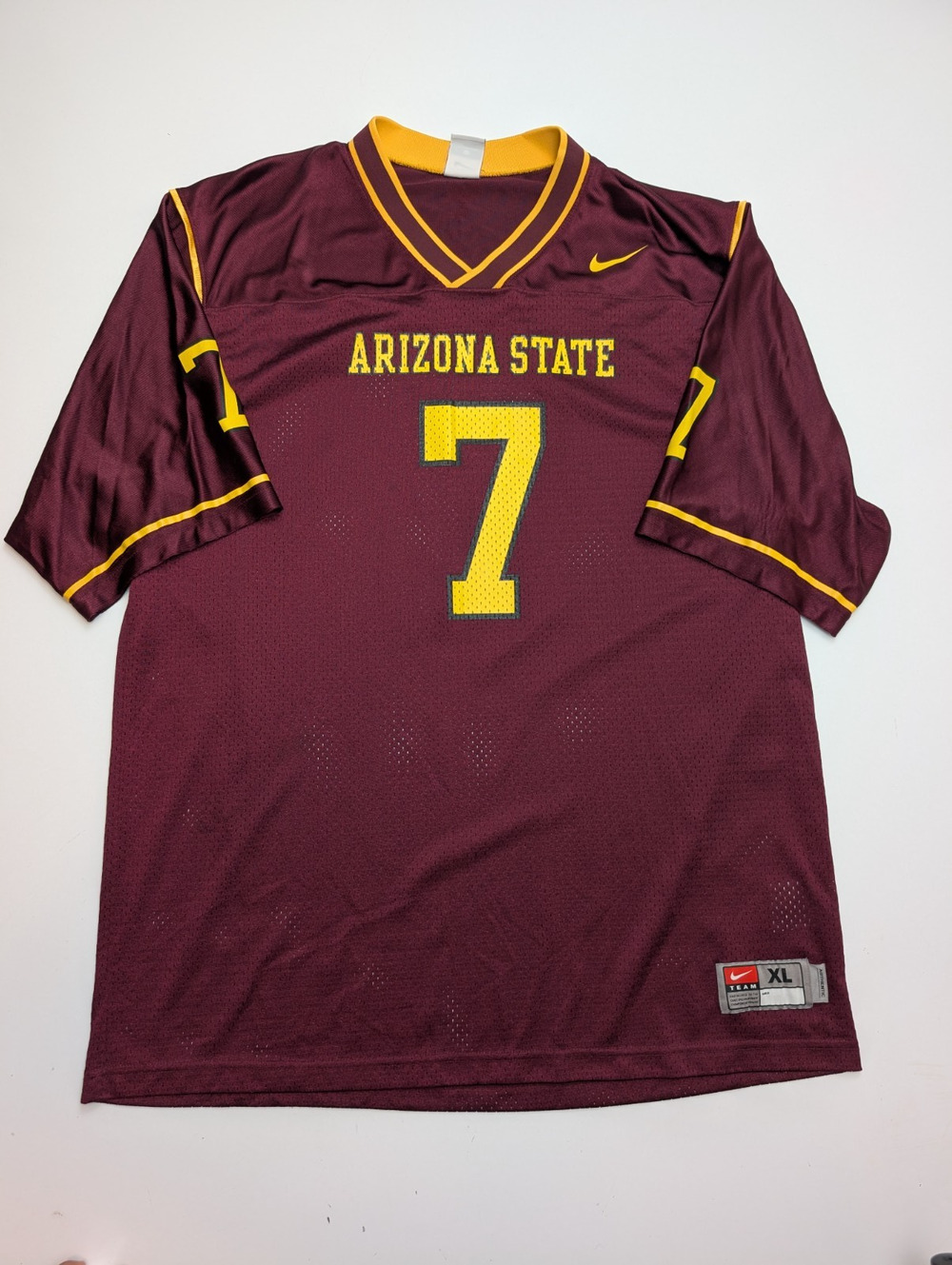 Vintage Arizona State University Sun Devils Nike Team Jersey XL Extra Lar #7 ASU